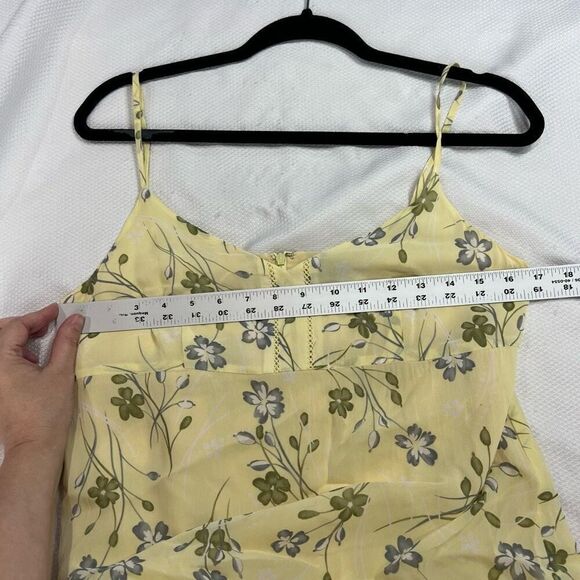 90’s American Eagle Yellow Ditzy Floral Spaghetti Strap Midi Maxi Dress Sz 6 Wom - Picture 5 of 9